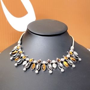 RARE BRIGHTON RETIRED COCCO SPELL TIGER'S EYE & MOONSTONES CHOKER NECKLACE NWOT